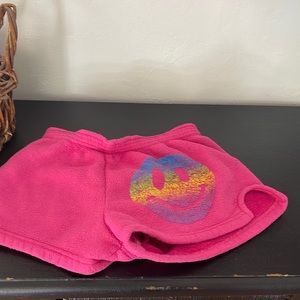 Smiley face pajama shorts